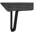 ECKSOFA Anthrazit Cord  - Anthrazit/Schwarz, KONVENTIONELL, Textil/Metall (250/185cm) - Carryhome