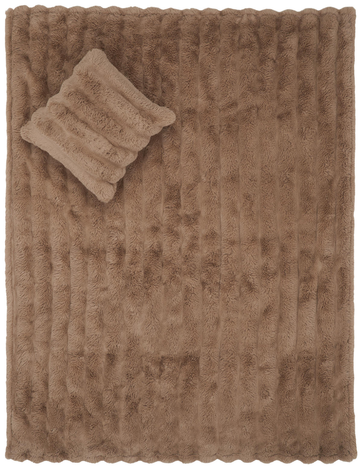FELLDECKE GENIUS 150/200 cm  - Beige/Braun, Textil (150/200cm) - Dieter Knoll