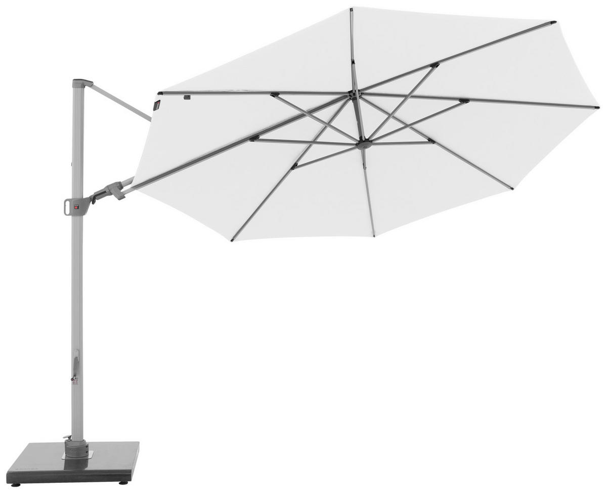 AMPELSCHIRM 340 cm Weiß  - Silberfarben/Weiß, Basics, Textil/Metall (340/340cm) - KNIRPS