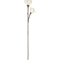 UMĚLÁ KVĚTINA 92 cm - bílá/hnědá, Basics, kov/plast (92cm) - Ambia Home