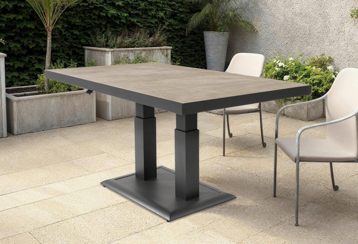 LOUNGE STOL   antracit, boje škriljevca  - boje škriljevca/antracit, Moderno, metal/keramika (140/85/50-72cm) - Ambia Garden