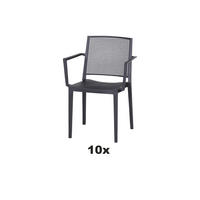 GARTENSESSEL-SET Kunststoff Anthrazit  - Anthrazit, Basics, Kunststoff (57/80/56cm) - Siena Garden