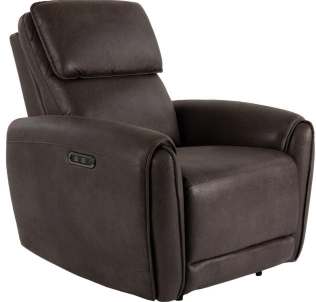 RELAXFÅTÖLJ i trä, metall, textil brun  - brun, Klassisk, metall/trä (99/91/102cm) - Best Price