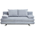 SCHLAFSOFA in Mikrofaser Hellblau  - Chromfarben/Hellblau, Design, Kunststoff/Textil (196/74/90cm) - Carryhome