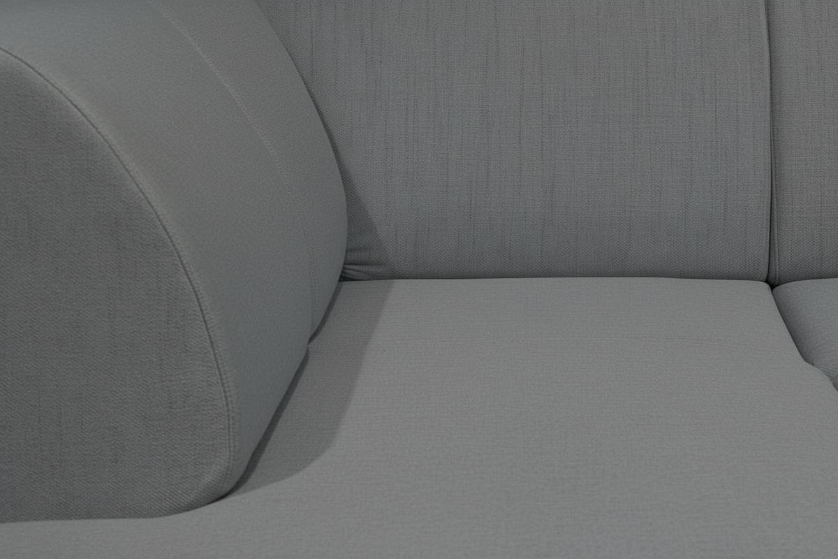 WOHNLANDSCHAFT NIKAS Grau Bouclé  - Buchefarben/Grau, Design, Holz/Textil (310/198/145cm) - MID.YOU