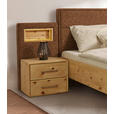 BETT 180/200 cm  in Zirbelkieferfarben, Rostfarben  - Rostfarben/Zirbelkieferfarben, Natur, Holz/Textil (180/200cm) - Valnatura
