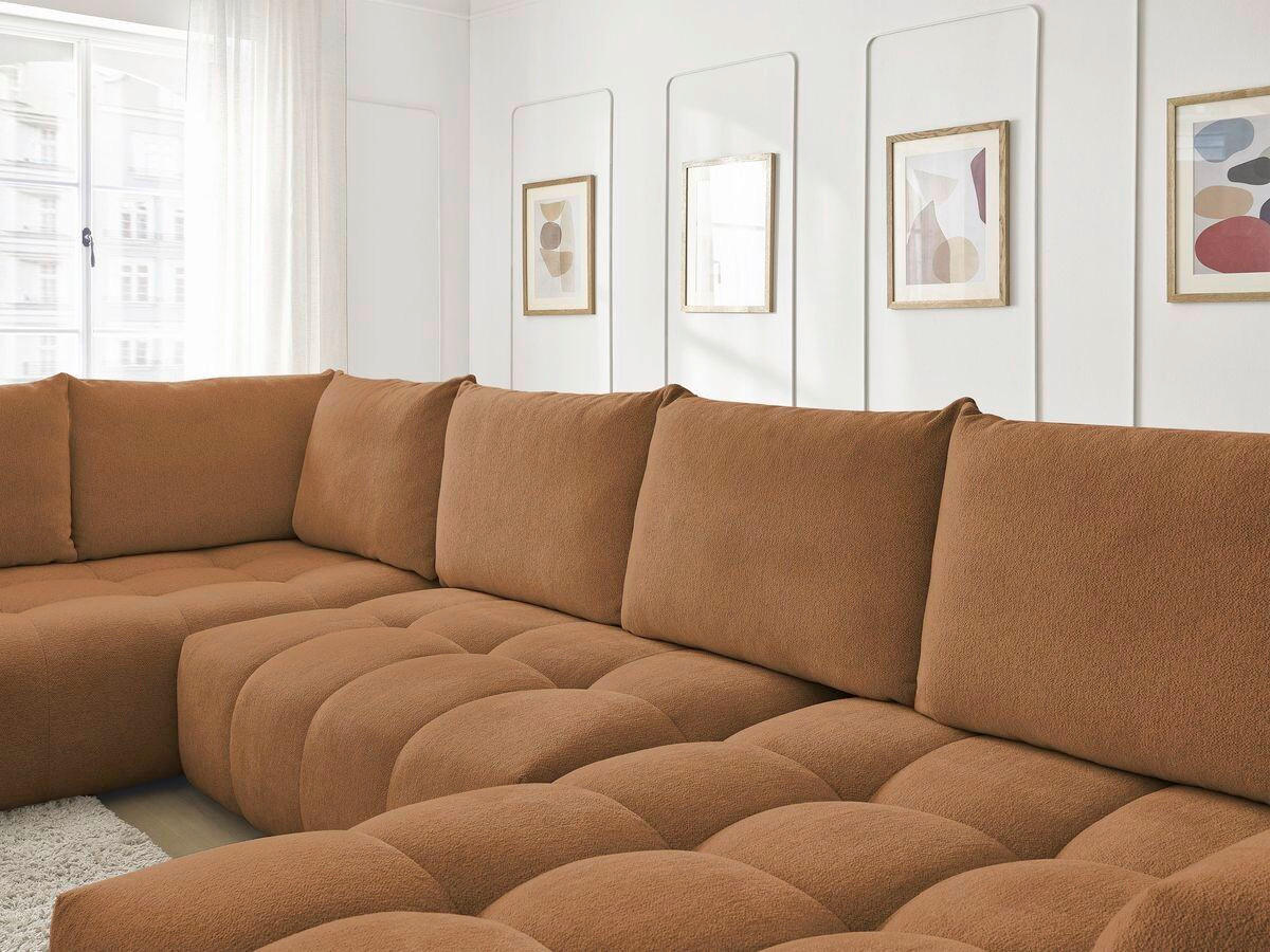 ECKSCHLAFSOFA EVEREST  mit Rücken echt, Armteil links, Armteil rechts Flachgewebe Orange  - Schwarz/Orange, MODERN, Kunststoff/Textil (212/423/198cm)