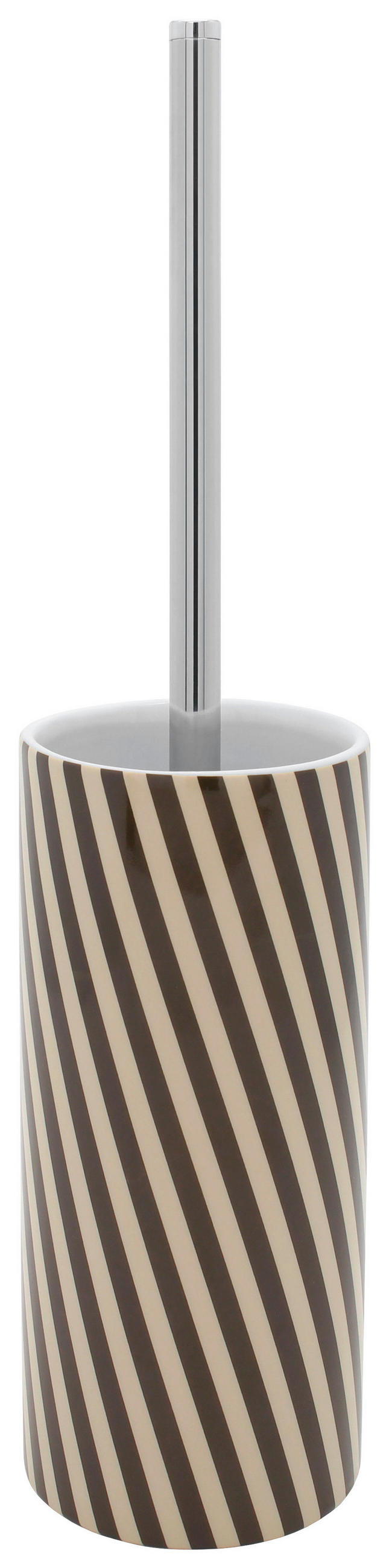 Garnitură De Perie Pentru Wc in metal  plastic   - maro/bej, Basics, ceramică/plastic (8,6/38cm) - Sadena