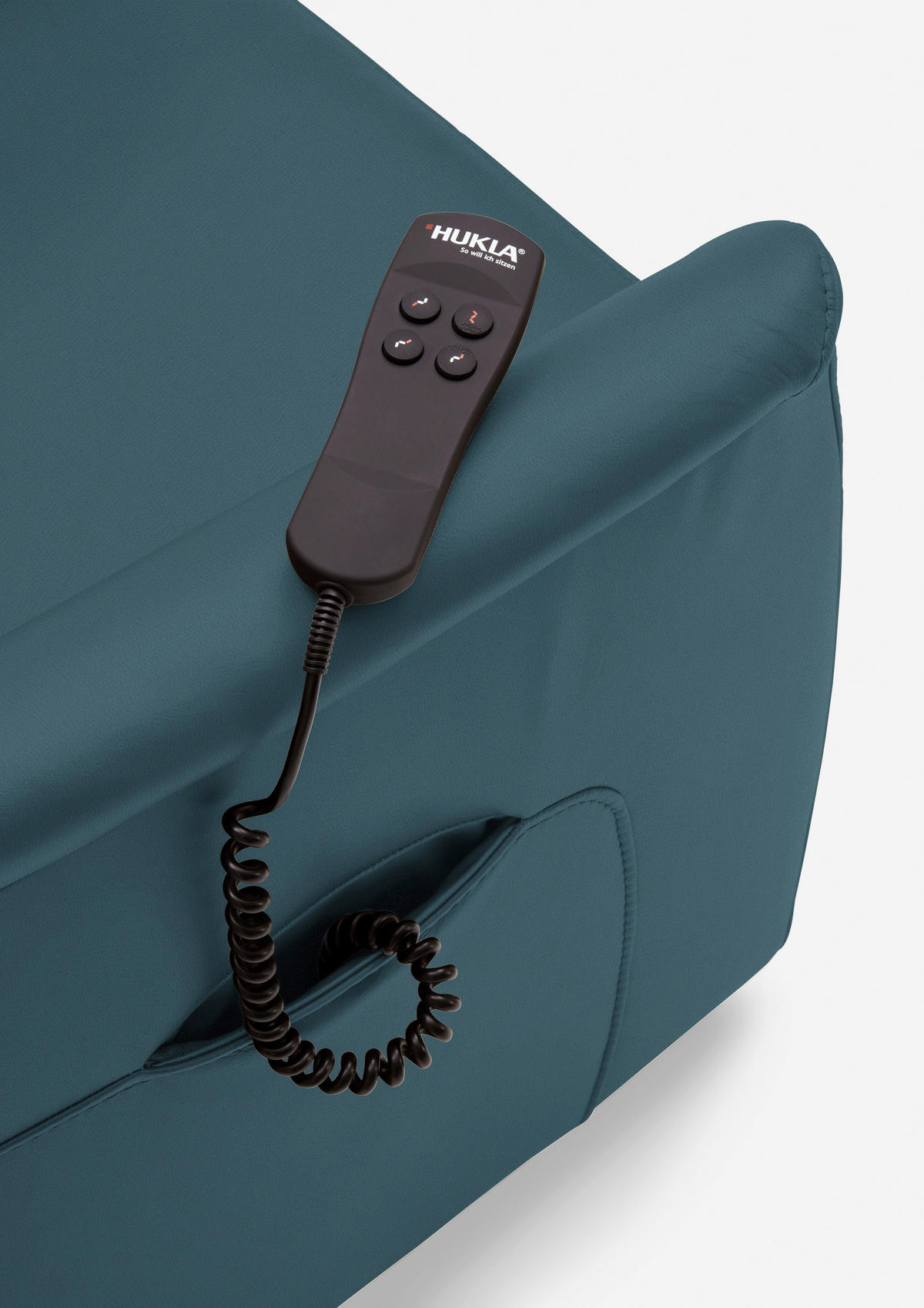 FERNSEHSESSEL Valdera  mit Relaxfunktion, Aufstehhilfe, Rücken echt Echtleder Blau  - Blau/Schwarz, KONVENTIONELL, Leder/Kunststoff (70/107/88cm) - Livetastic