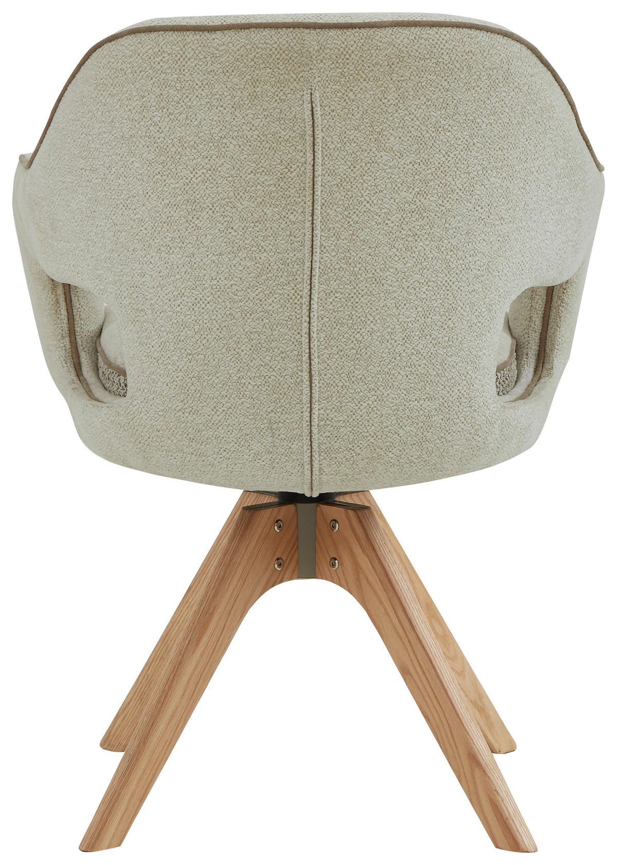 ARMLEHNSTUHL in Holz, Textil Eichefarben, Beige  - Eichefarben/Beige, Design, Holz/Textil (62/84/62cm) - Valnatura
