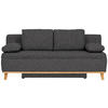 SCHLAFSOFA in Webstoff Anthrazit  - Anthrazit/Naturfarben, KONVENTIONELL, Holz/Textil (203/95/96cm) - Venda