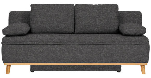 SCHLAFSOFA in Webstoff Anthrazit  - Anthrazit/Naturfarben, KONVENTIONELL, Holz/Textil (203/95/96cm) - Venda