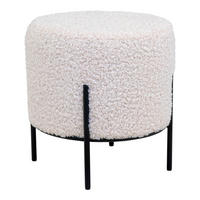 HOCKER Schwarz, Weiß  - Schwarz/Weiß, Design, Textil/Metall (35.5/37cm)