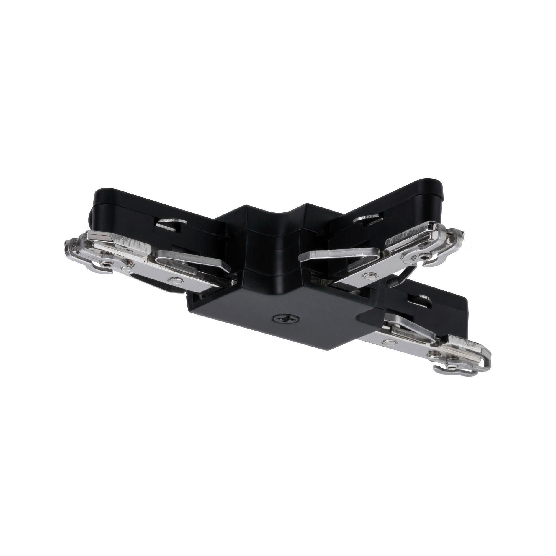SCHIENENSYSTEM-VERBINDER Urail 10,4/1,8/6,2 cm   - Schwarz, Design, Kunststoff/Metall (10,4/1,8/6,2cm) - Paulmann
