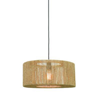 ZÁVĚSNÉ SVÍTIDLO, 52/35 cm  - černá/světle hnědá, Natur, plast/přírodní materiály (52/35cm) - Good & Mojo