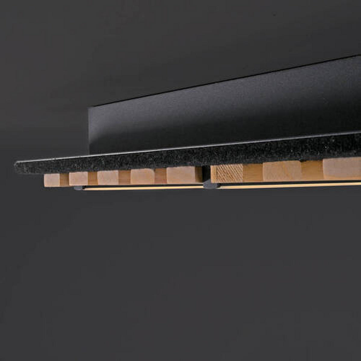 LED-DECKENLEUCHTE    115/31/6 cm  - Braun, Natur, Kunststoff/Metall (115/31/6cm) - Paul Neuhaus