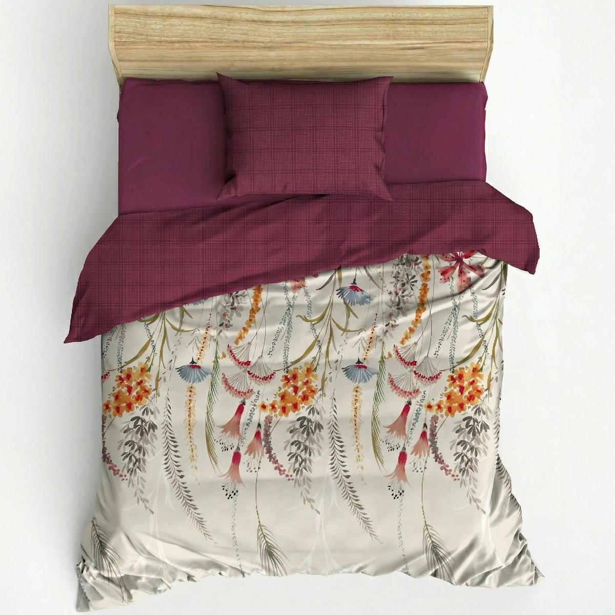 BETTWÄSCHE 135/200 cm  - Rot, Basics, Textil (135/200cm)