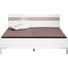 BETT 180/200 cm - Sandfarben/Chromfarben, Design, Glas/Metall (180/200cm) - Moderano