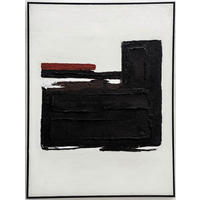 ÖLGEMÄLDE Abstraktes 90/120 cm  - Schwarz/Weiß, Design, Holz/Kunststoff (90/120cm) - Monee