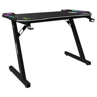 GAMINGTISCH Schwarz  - Schwarz, MODERN, Holzwerkstoff/Metall (120/60/74cm) - Minecraft