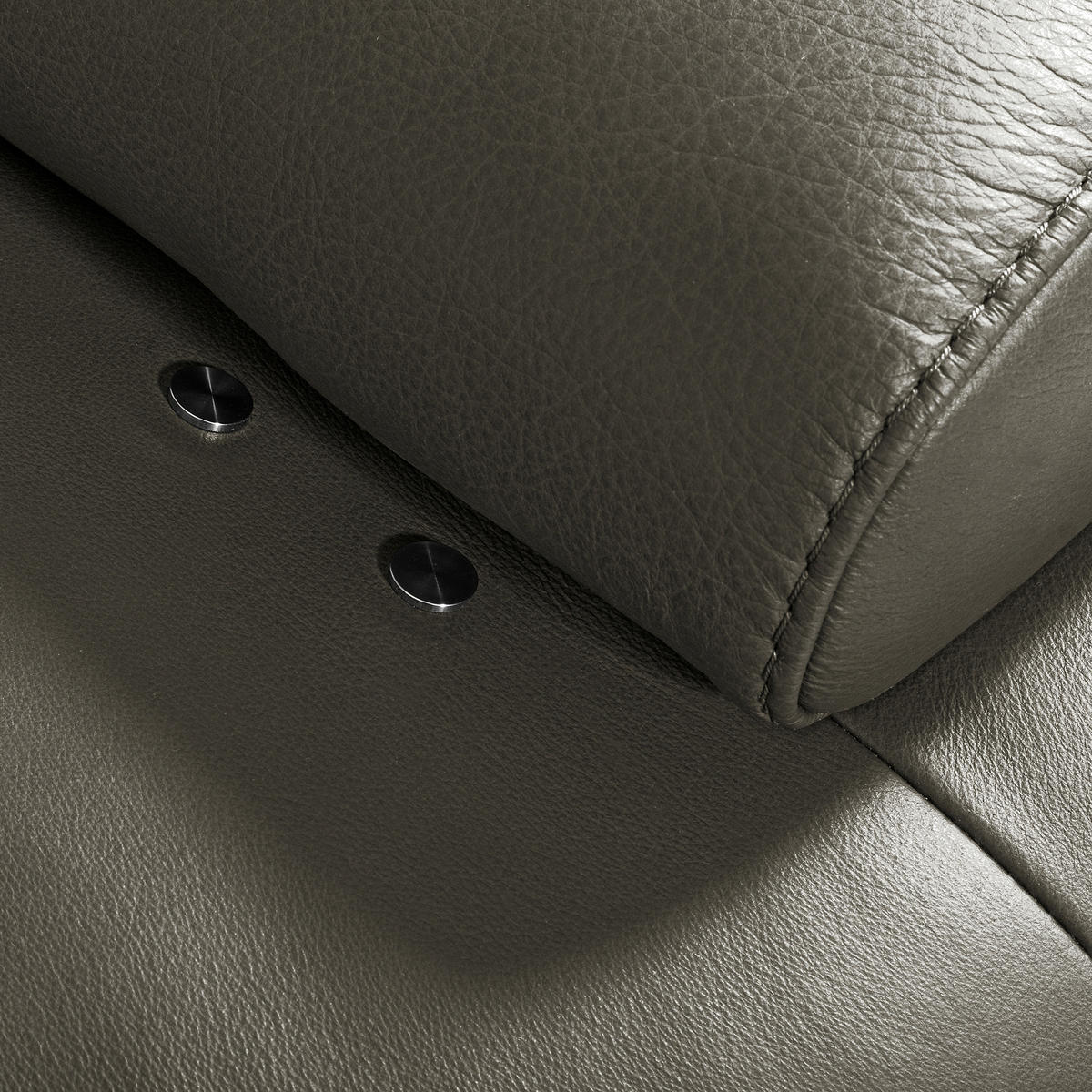 ECKSOFA Grau Echtleder  - Schwarz/Grau, Design, Leder/Metall (237/306cm) - Livetastic