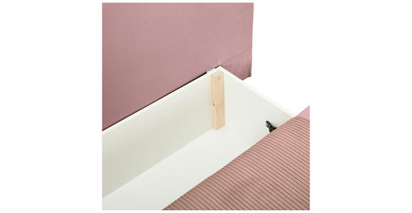 SCHLAFSOFA  in Cord, Velours Rosa  - Buchefarben/Creme, KONVENTIONELL, Holz/Textil (191/92/89cm) - Carryhome