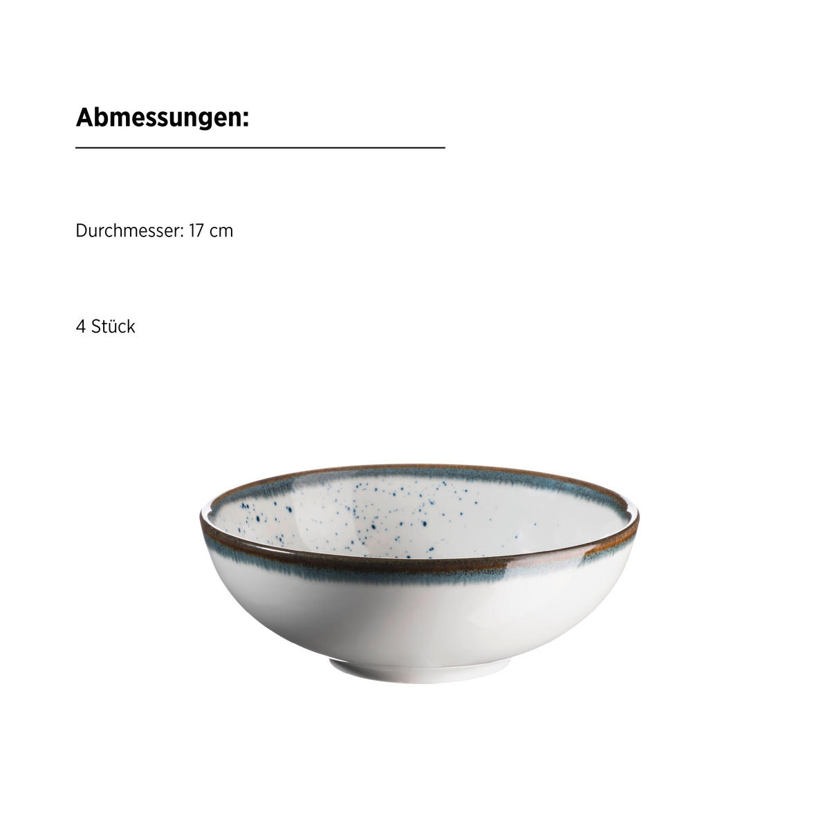KOMBISERVICE 16-teilig  - Blau/Weiß, Basics, Keramik - Mäser