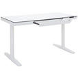 SCHREIBTISCH 140/70/73-118 cm  in Weiß  - Weiß, Design, Holzwerkstoff/Kunststoff (140/70/73-118cm) - Novel