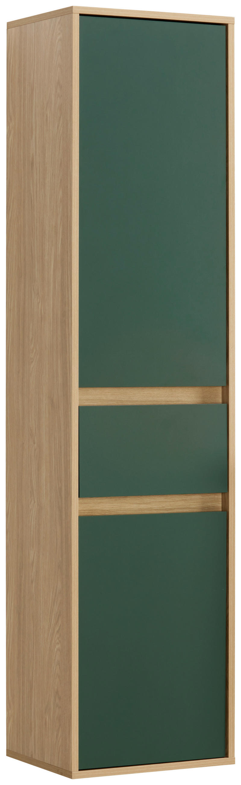 HOCHSCHRANK 40,3/165,1/33,1 cm  - Waldgrün/Eichefarben, Basics, Holzwerkstoff (40,3/165,1/33,1cm) - Stylife
