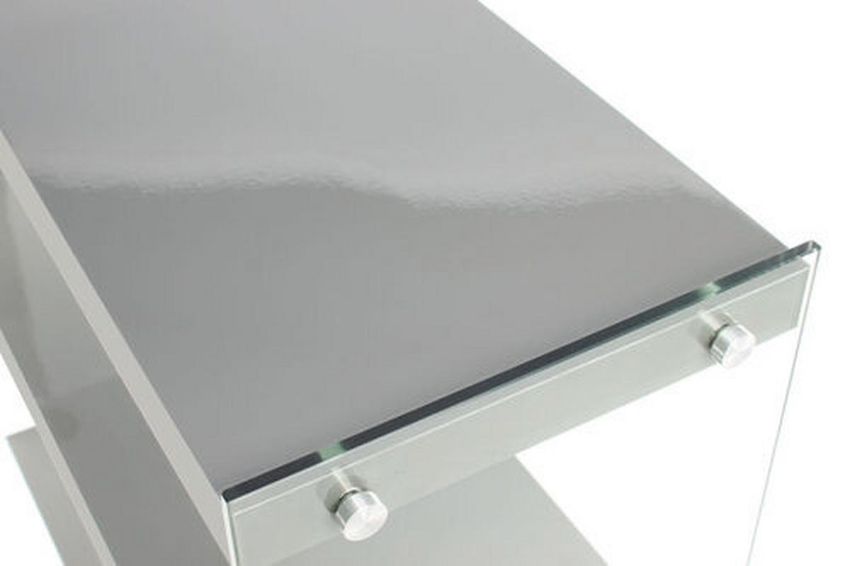 REGAL  83/113/29,5 cm Grau  - Grau, Modern, Glas/Holzwerkstoff (83/113/29,5cm) - Kayoom