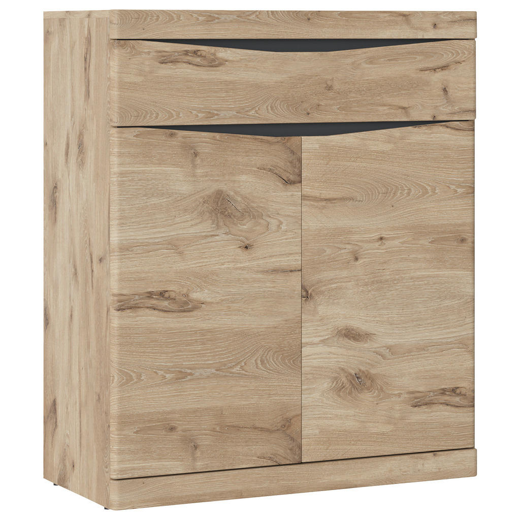Kommode Twist B: 86 cm Viking Eiche Dekor/Anthrazit