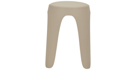 STAPELHOCKER Lederlook Beige  - Beige, Basics, Kunststoff/Textil (30/47/30cm) - Carryhome
