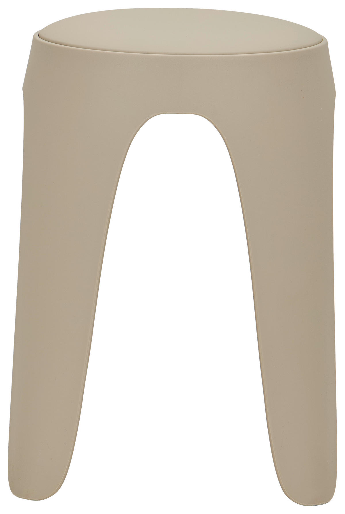 STAPELHOCKER Lederlook Beige  - Beige, Basics, Kunststoff/Textil (30/47/30cm) - Carryhome
