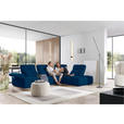 ECKSOFA in Struktur Blau  313/233 cm  - Blau/Schwarz, Design, Kunststoff/Textil (313/233cm) - Emilio Belluti
