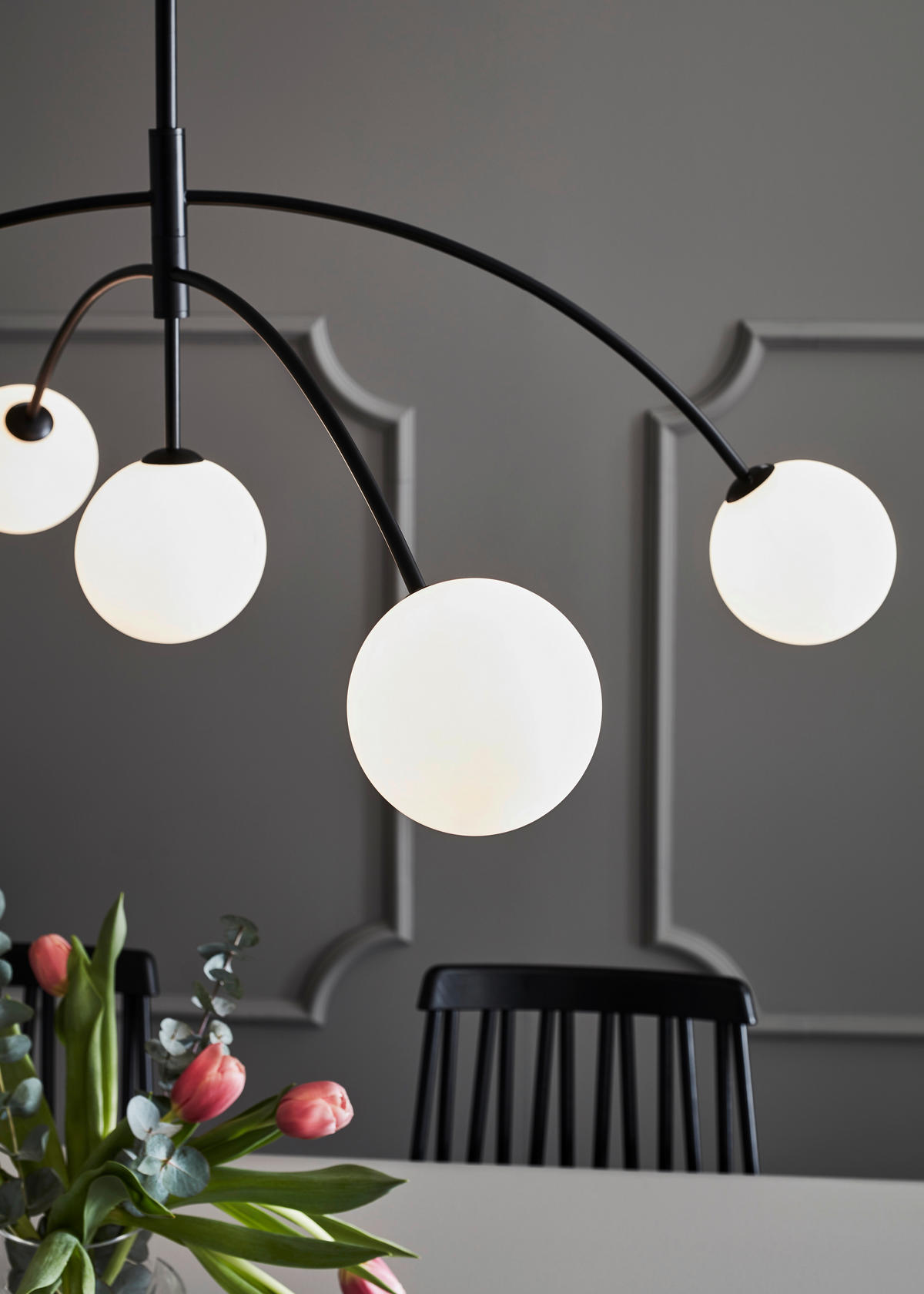 PENDELLEUCHTE 117/70 cm   - Schwarz/Weiß, Basics, Glas/Metall (117/70cm) - Markslöjd