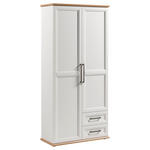 GARDEROBENSCHRANK 93/200/41 cm  - Weiß/Eiche Artisan, ROMANTIK / LANDHAUS, Holzwerkstoff/Metall (93/200/41cm) - Landscape
