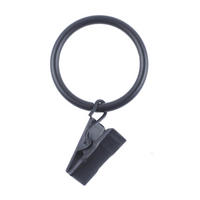 KARIKA SA ŠTIPALJKOM crna metal - crna, Osnovno, metal (12/10/2cm) - Gardinia