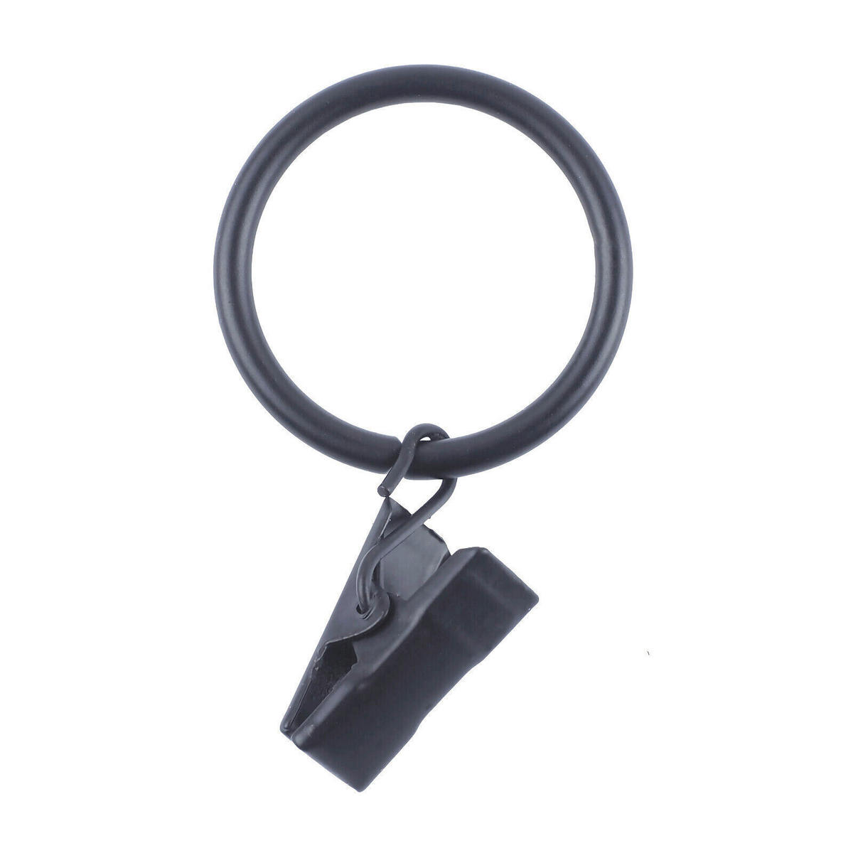 KARIKA SA ŠTIPALJKOM crna metal - crna, Osnovno, metal (12/10/2cm) - Gardinia