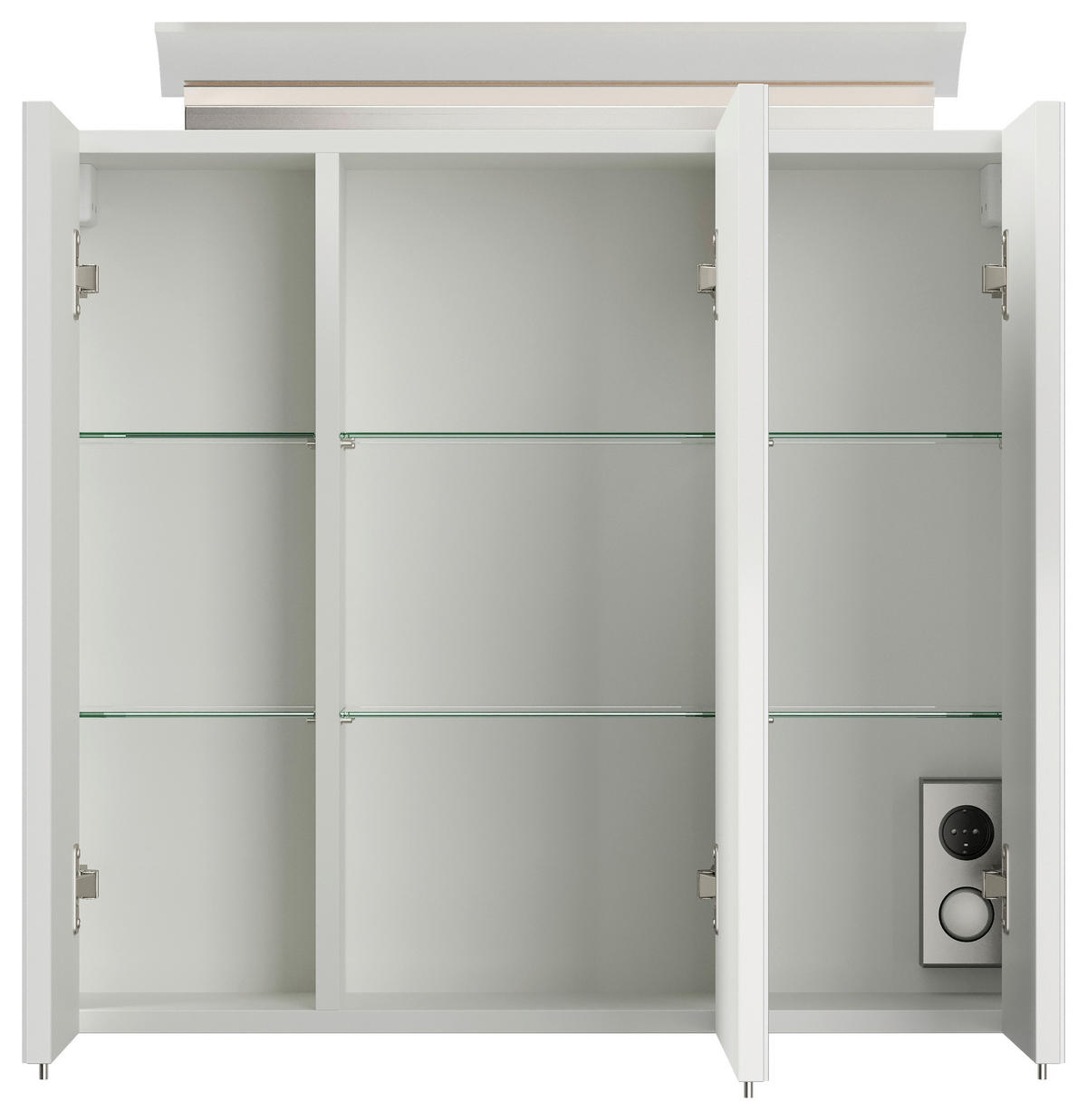 BADEZIMMER 3-teilig  in 70 cm  - Weiß Hochglanz/Weiß, Basics, Keramik/Holzwerkstoff (70cm) - MID.YOU