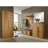 GARDEROBENBANK - Chromfarben/Eichefarben, LIFESTYLE, Holz/Metall (87/45/42cm) - Novel