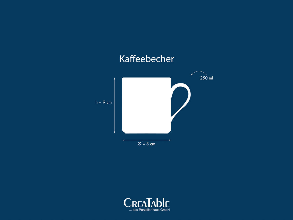 KAFFEEBECHERSET Polo weiss 6-teilig  - Weiß, Basics, Keramik - Creatable