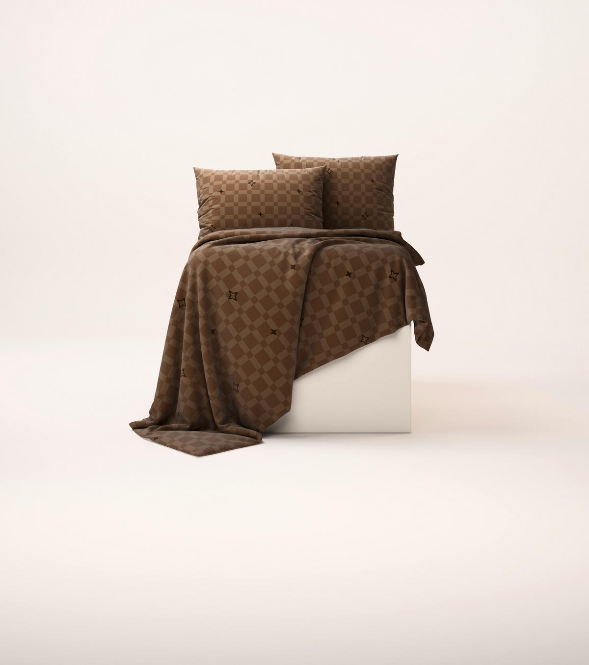 BETTWÄSCHE 2-teilig Satin 140/200 cm  - Braun, Design, Textil (140/200cm) - Ambia Home