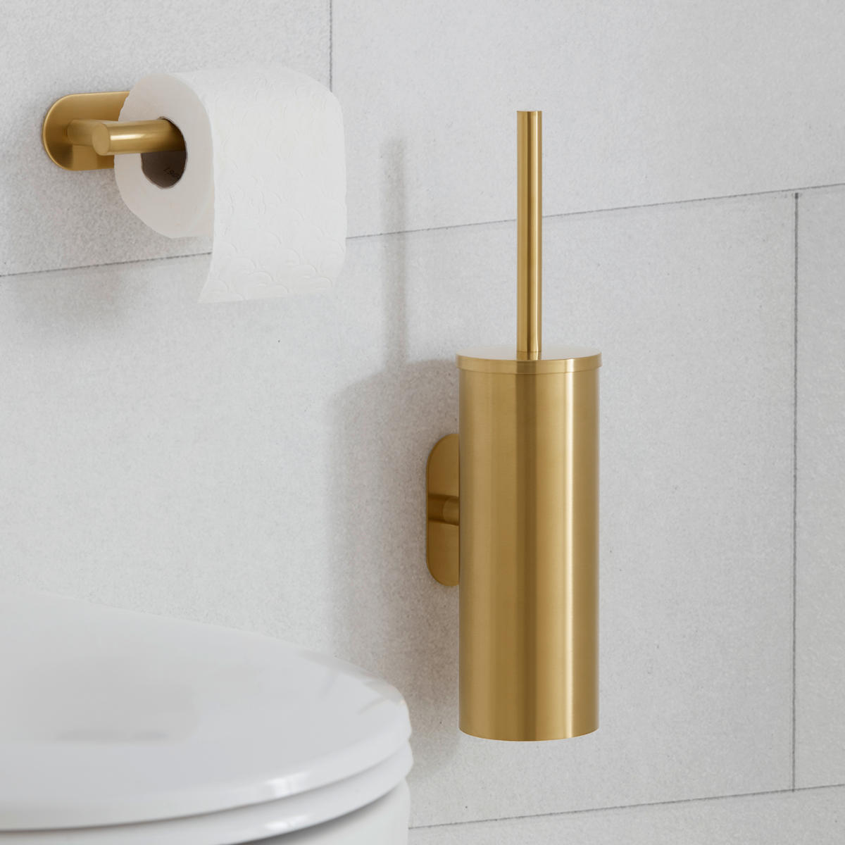 WC KEFE-SZETT fém  műanyag   - arany, Lifestyle, műanyag/fém (9/39,5/12,5cm) - Mömax