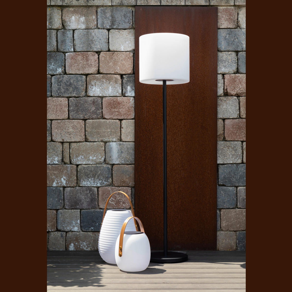 AKKU-STEHLEUCHTE 34/150 cm    - Schwarz/Weiß, Design, Glas/Kunststoff (34/150cm) - Schöner Wohnen