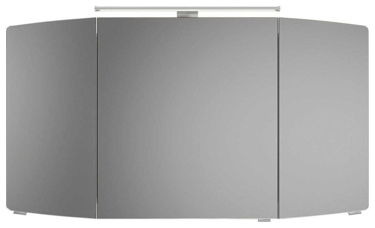 SPIEGELSCHRANK 120/67/17 cm  - Chromfarben/Weiß, KONVENTIONELL, Glas/Holzwerkstoff (120/67/17cm) - Pelipal