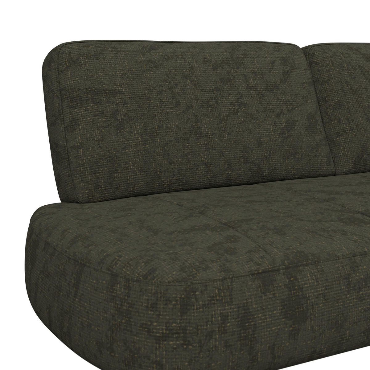 SITZBANK 162/83/71 cm Webstoff Grün  - Schwarz/Grün, MODERN, Textil/Metall (162/83/71cm) - Livetastic