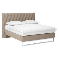 BOXSPRINGBETT 160/200 cm  in Hellbraun  - Chromfarben/Hellbraun, KONVENTIONELL, Textil/Metall (160/200cm) - Joop!