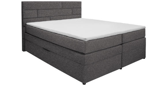 BOXSPRINGBETT 160/200 cm  in Hellgrau  - Wengefarben/Hellgrau, KONVENTIONELL, Holz/Textil (160/200cm) - Carryhome