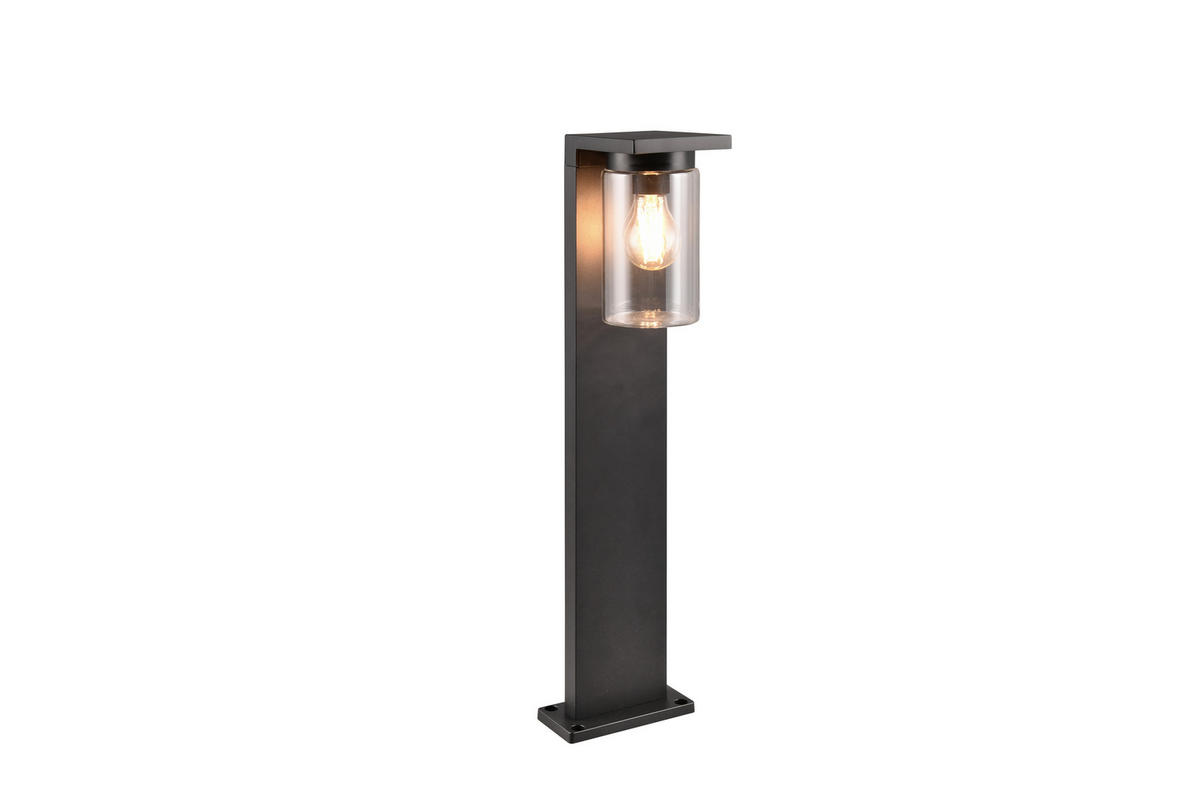 AUSSENLEUCHTE - Transparent/Schwarz, Design, Glas/Metall (65/16/17cm) - Trio Leuchten