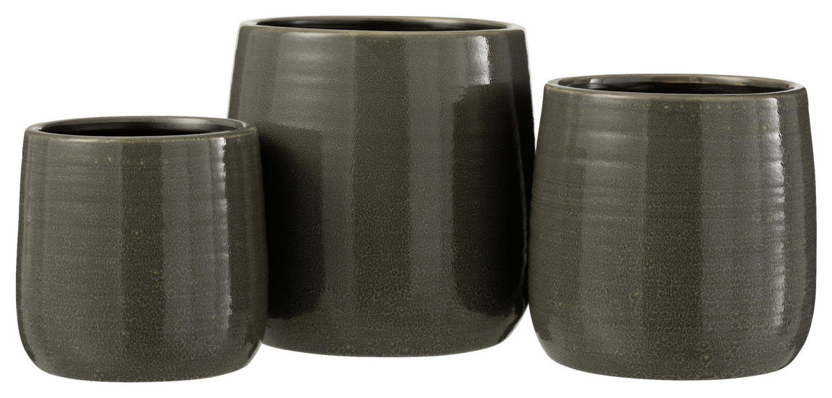 ÜBERTOPF   - Grau, Trend, Keramik (17/17cm)